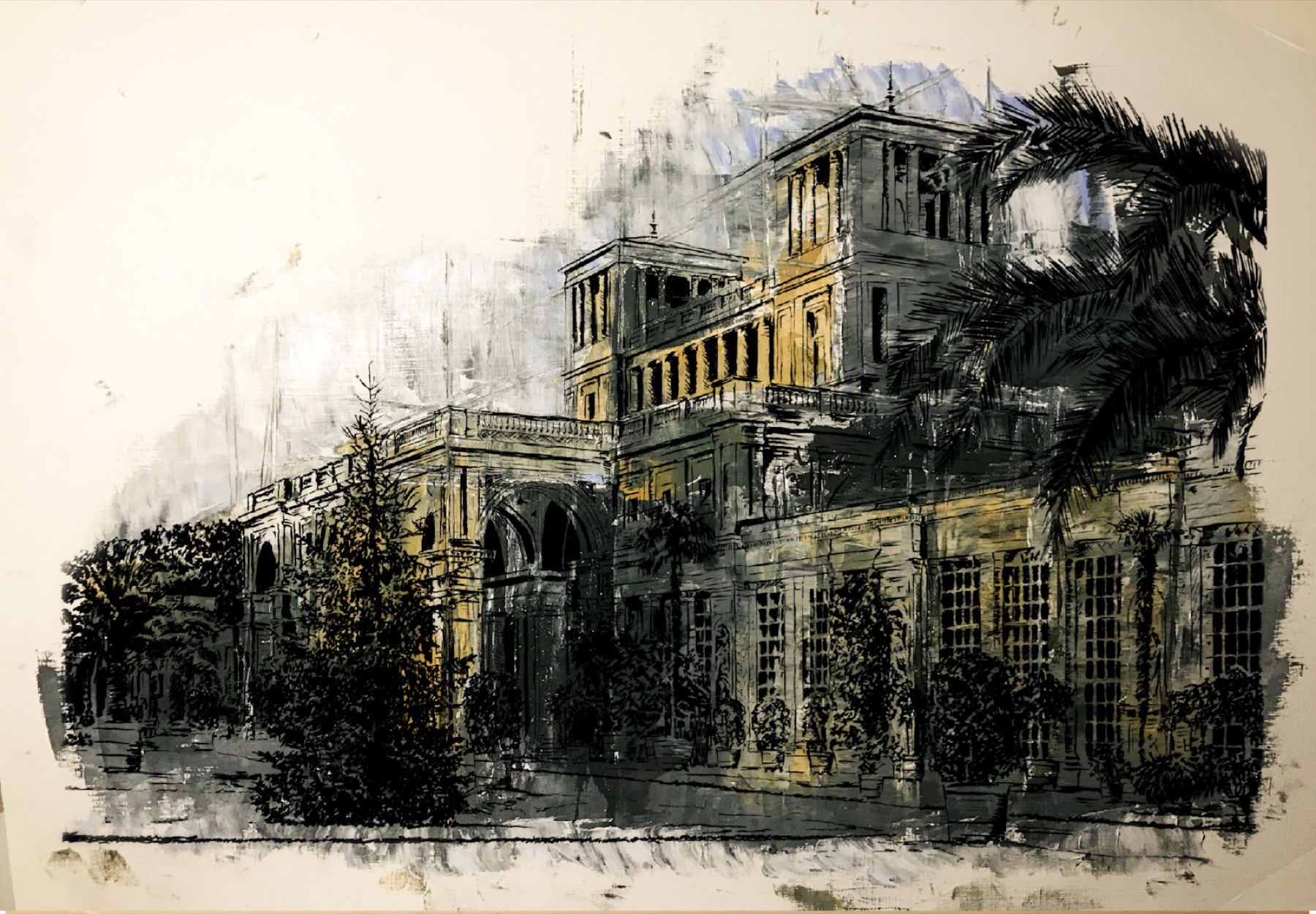Drawing and painting work